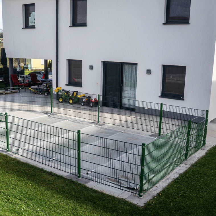 Poolzaun Komplettset Doppelstabmatten 8/6/8