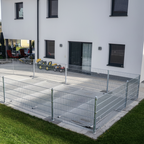 Poolzaun Komplettset Doppelstabmatten 8/6/8